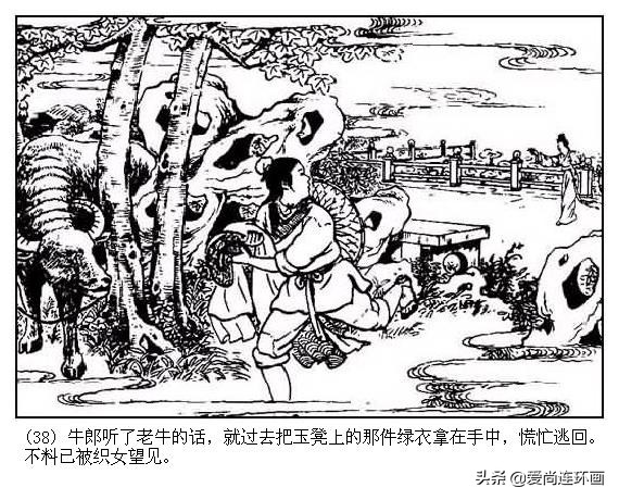 中国版情人节的来历，经典连环画《牛郎织女》绘画李铁生，水天宏