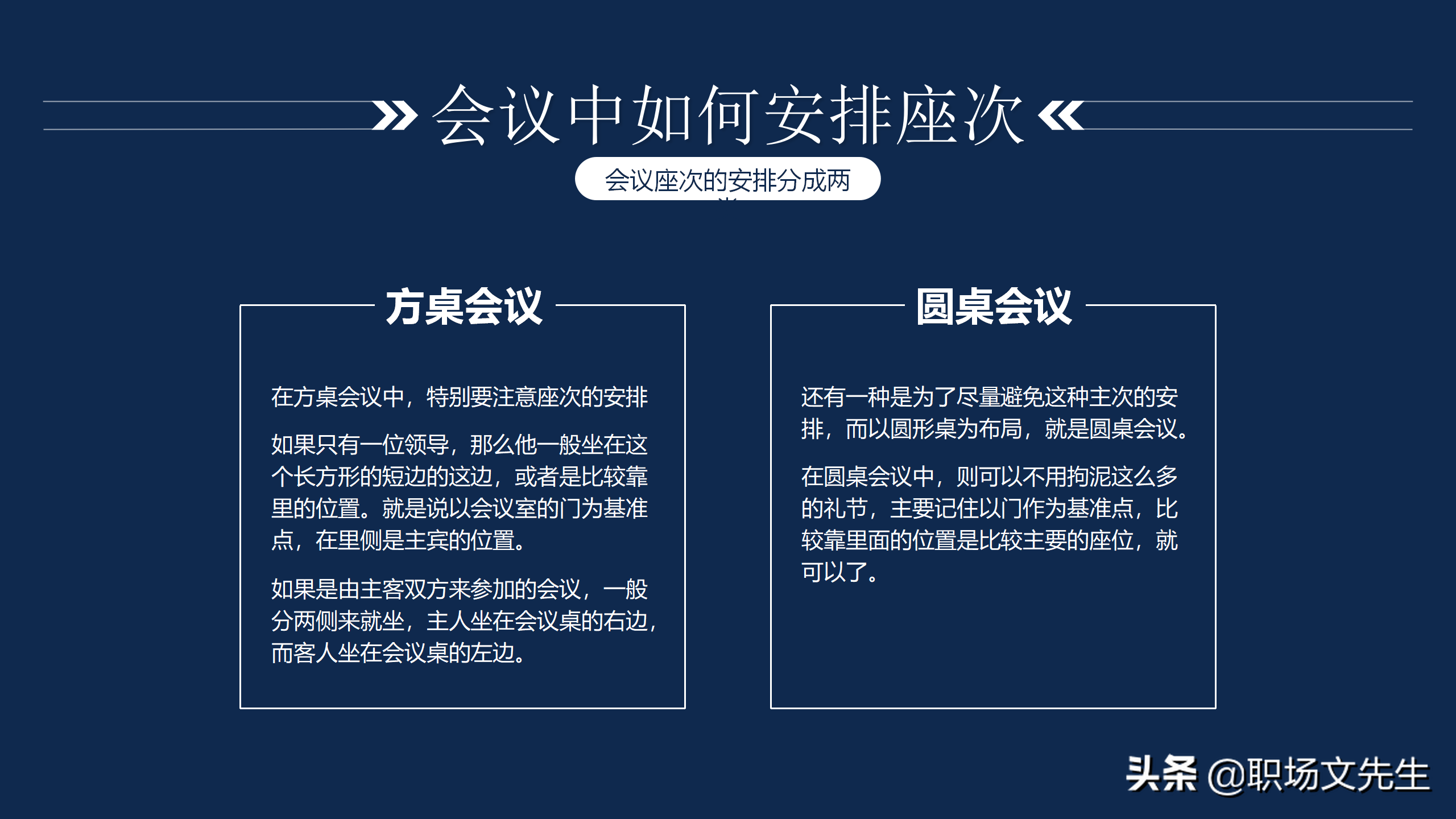 会议中如何安排座次，会议座次礼仪培训课件，排列座次时五大技巧