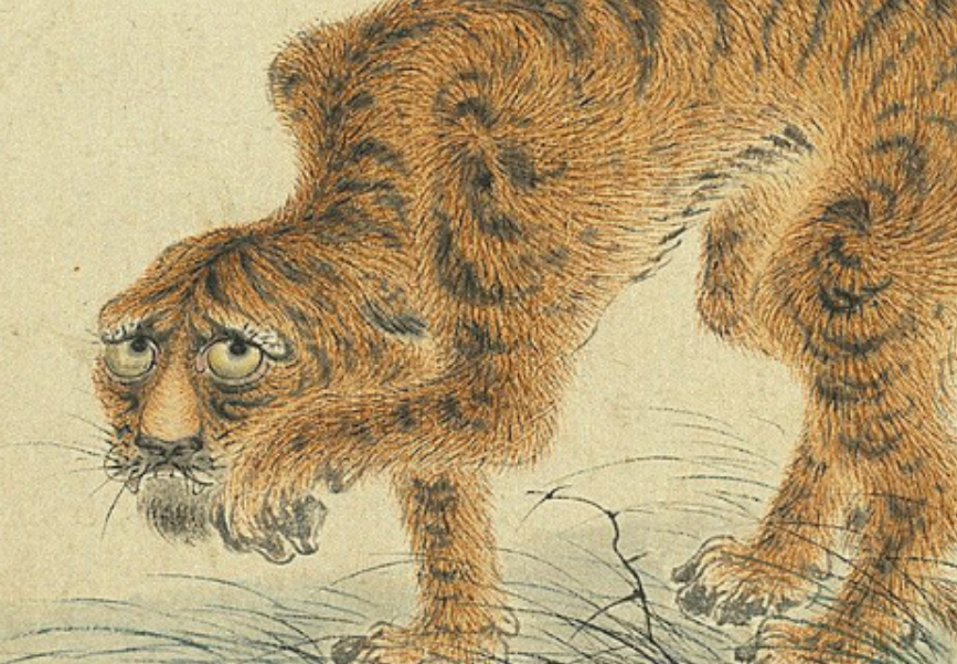 猛虎画成“病猫”，却成传世名画？放大10倍后发现，名画实至名归