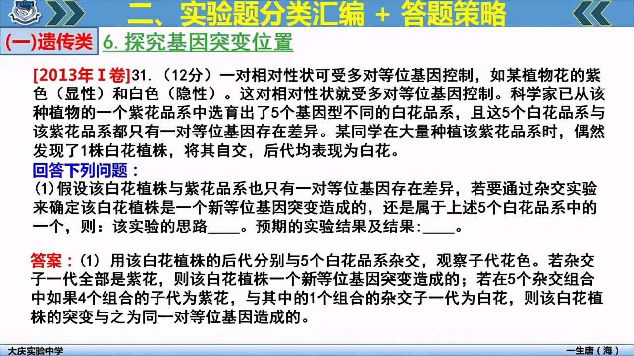 2021高考生物复习：近8年来高考生物全国卷实验题超热考点汇总