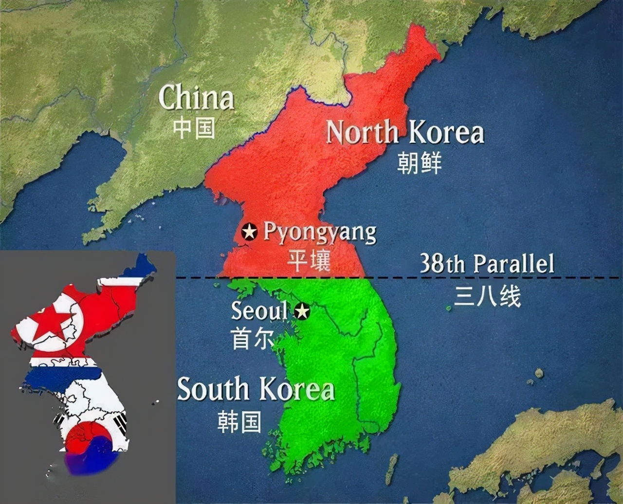 朝鲜半岛37线图片