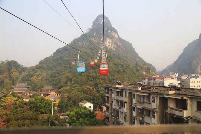 柳州鱼峰山缆车图片