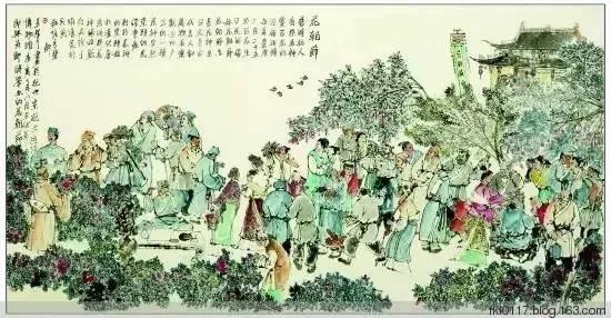 农历中国 传统花神节 二月十二 挂花神灯祈福年丰又安康
