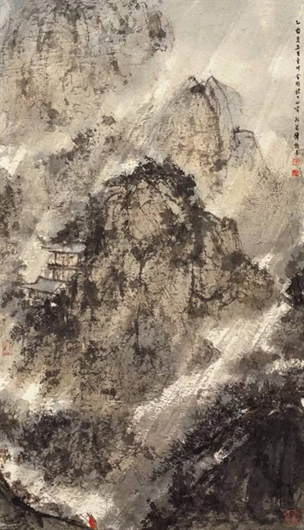 一半山川带雨痕 </p><p>　　 傅二石谈傅抱石笔下雨景（暴雨原来是这样画的）
