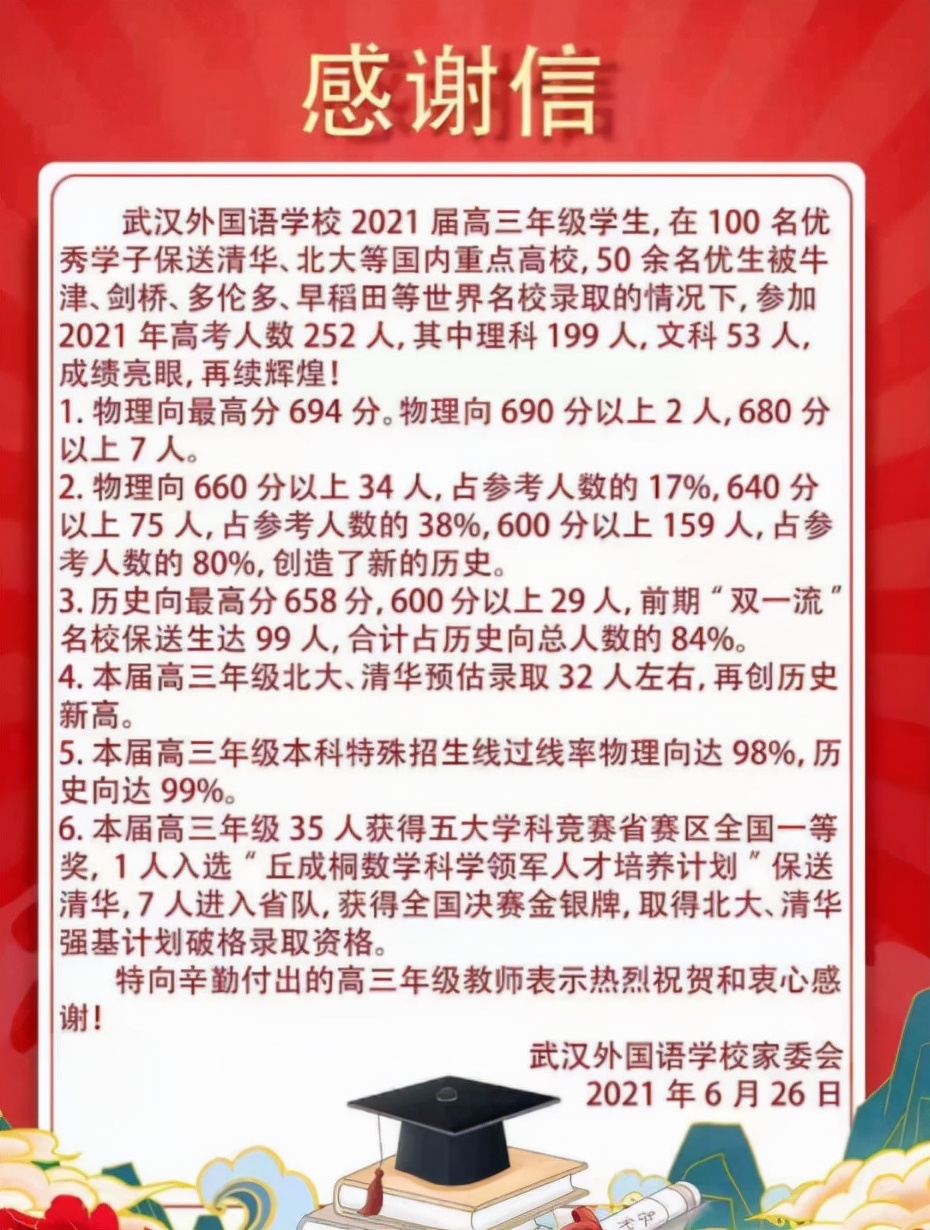 一年30多名学生考入清北，这五点带你了解武汉外国语学校