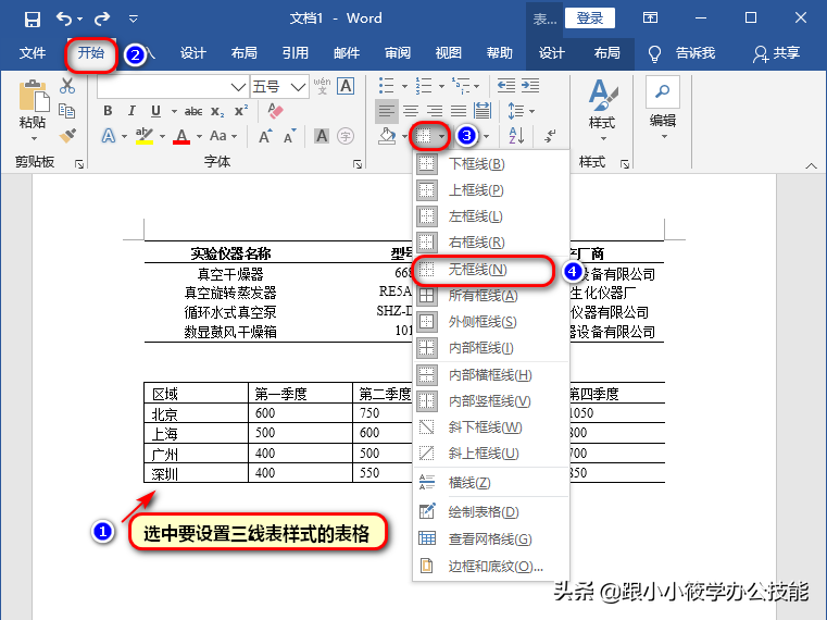 Word论文排版三线表样式如何设计？我教你这3个步骤