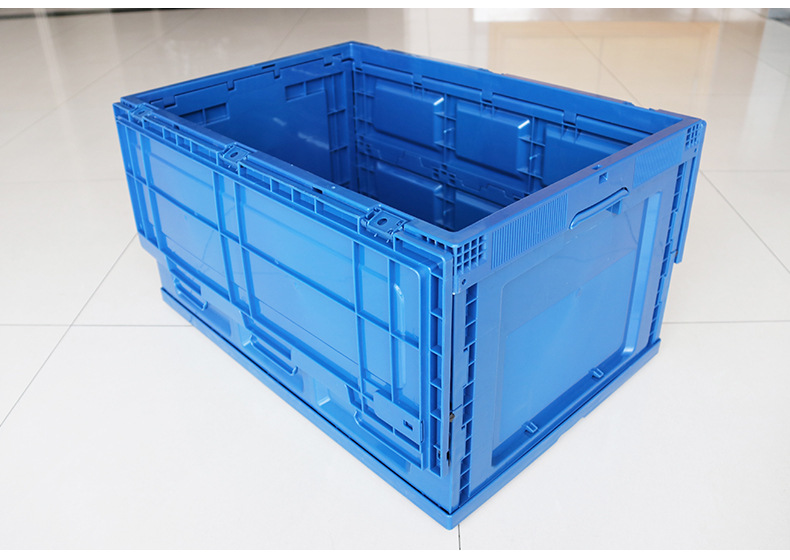 工业大号可折叠物流箱塑胶仓储塑料周转箱加厚折叠箱长方形带盖子