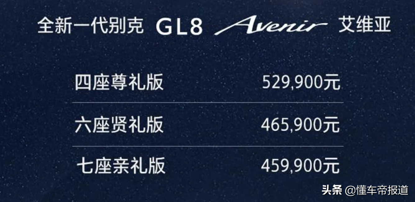 售45.99-52.99万元 新款别克GL8 Avenir正式上市