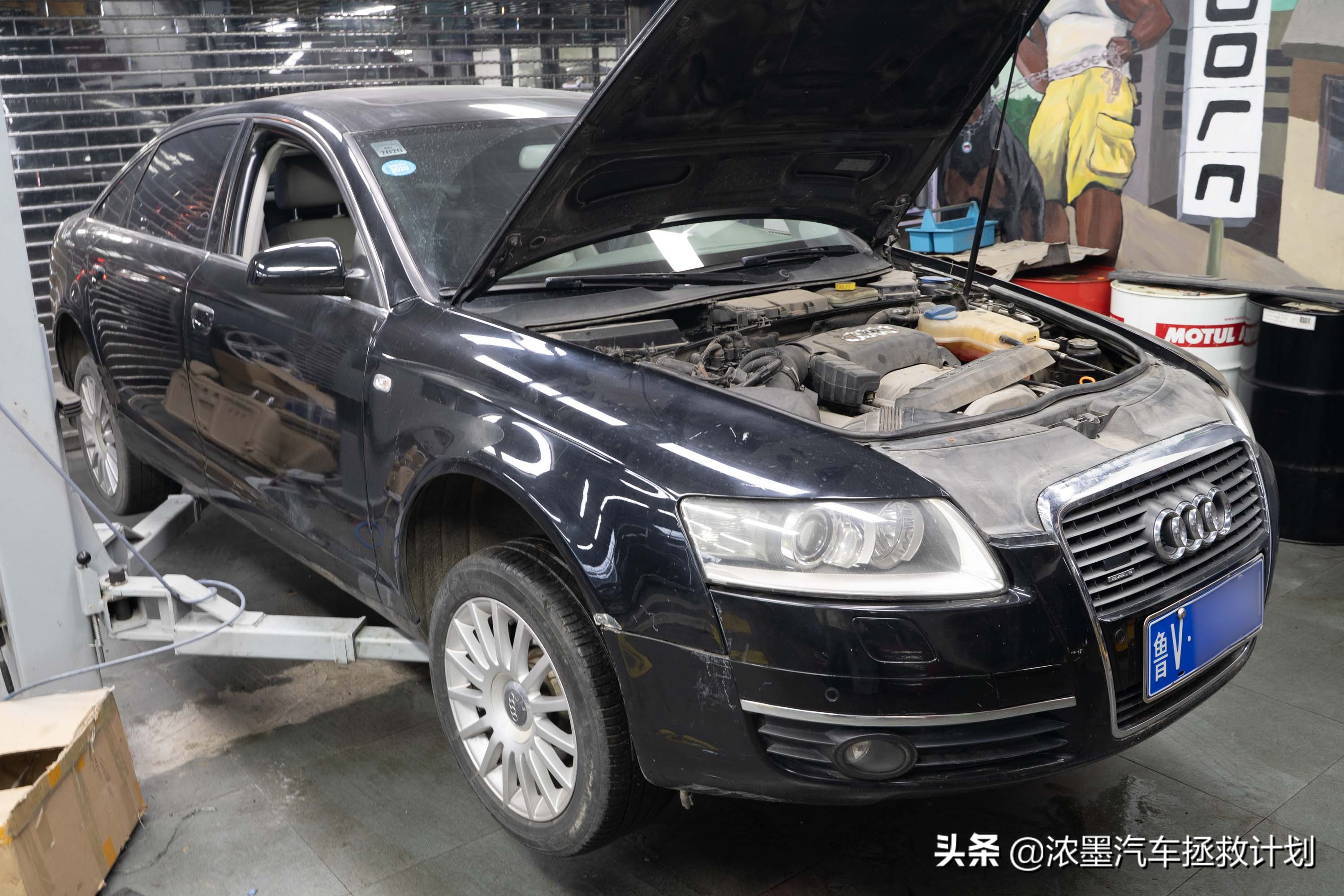 「迟暮英雄」整修一台十多年前的奥迪A6发动机，治理烧油烧水