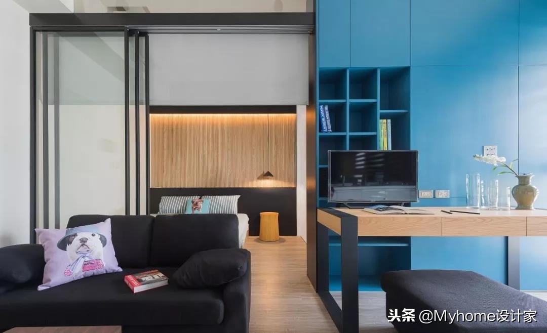 黑框玻璃隔断装修效果图，现代简约风格改造灵感