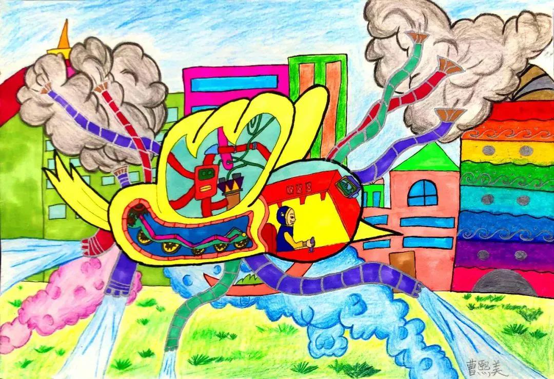 小学生49幅科幻未来科技主题绘画作品欣赏,赶紧收藏起来给宝贝练