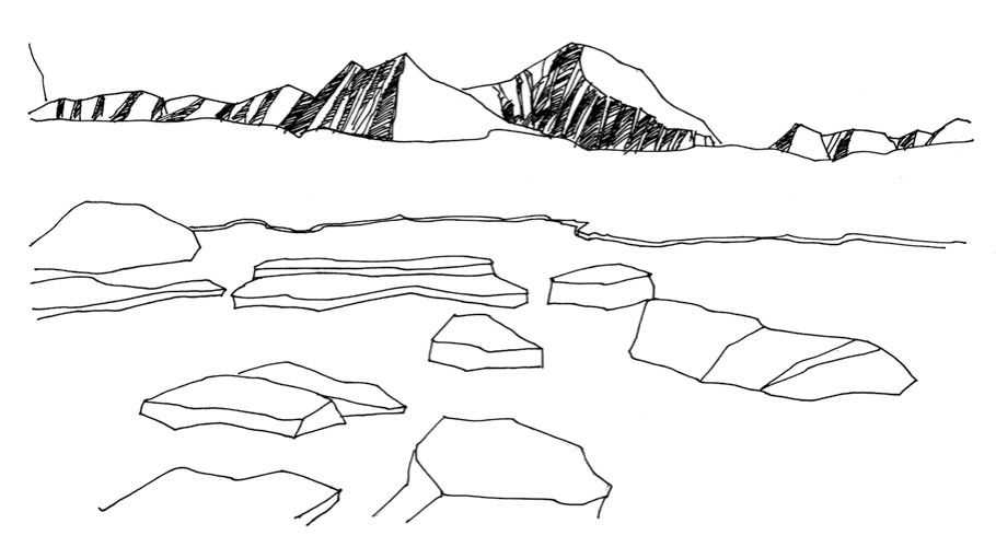 教你用排线条的方式画远山，这样画出来的山很美，适合小白学习