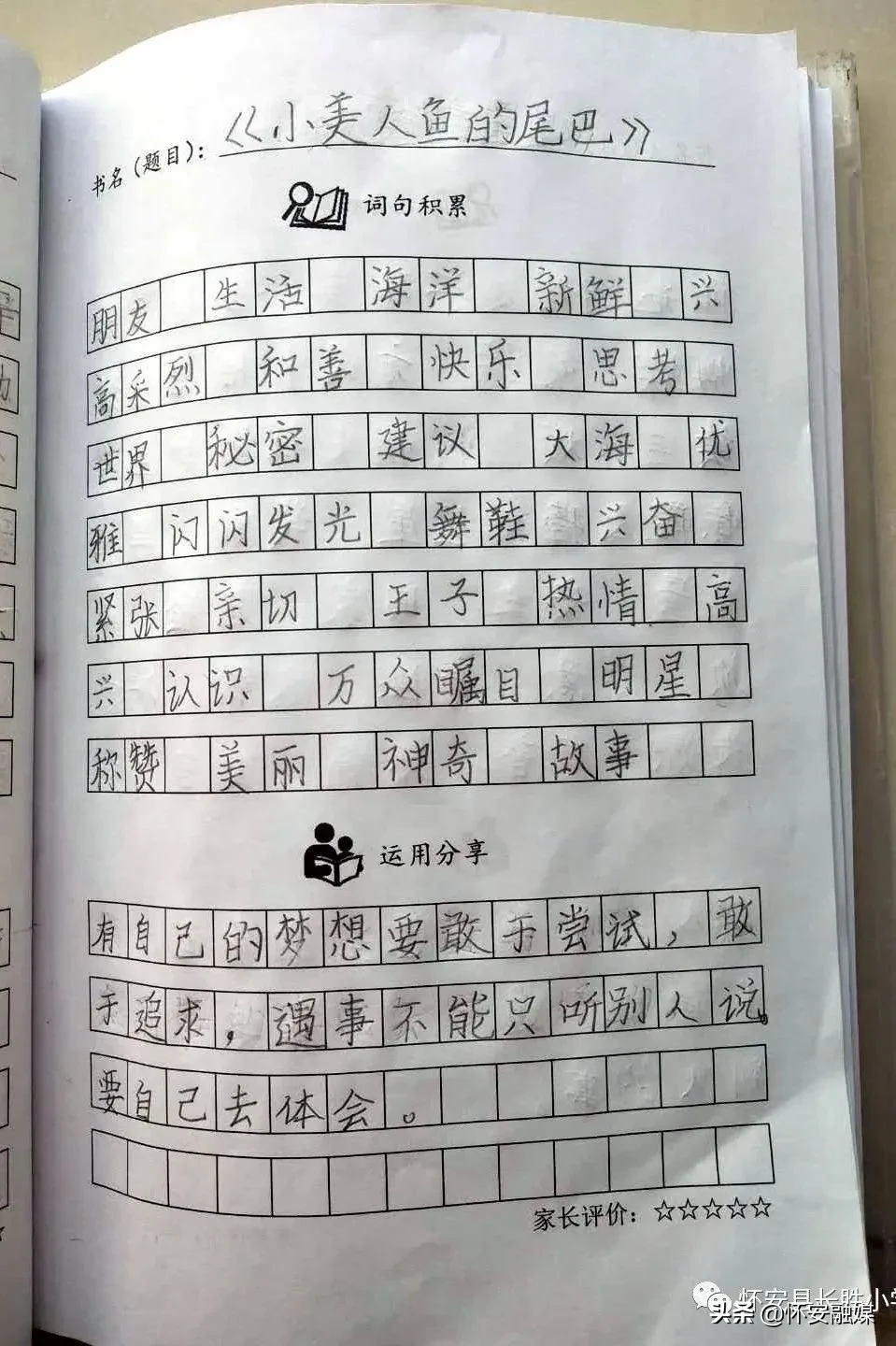 怀安县柴沟堡镇长胜小学网上秀学生假期作业