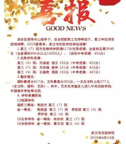 武汉31所学校高考成绩大PK！谁是大赢家？