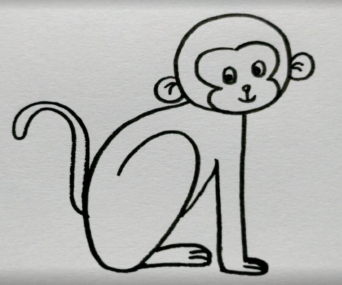 猴子简笔画 猴子简笔画彩色 - 第 2 - 水彩迷