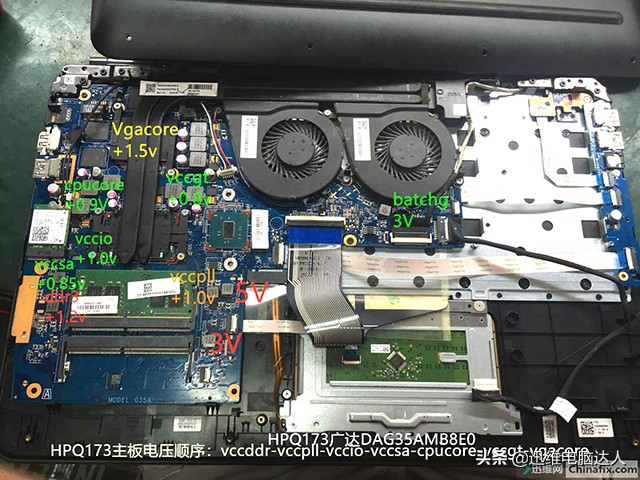 三修HP暗夜精灵Q173笔记本不开机，被做了手脚，原来是这儿坏了