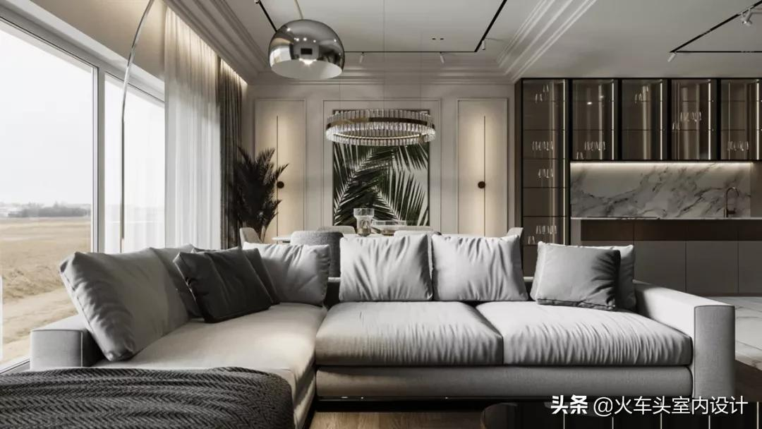 110㎡高级灰+黄铜，轻奢品味