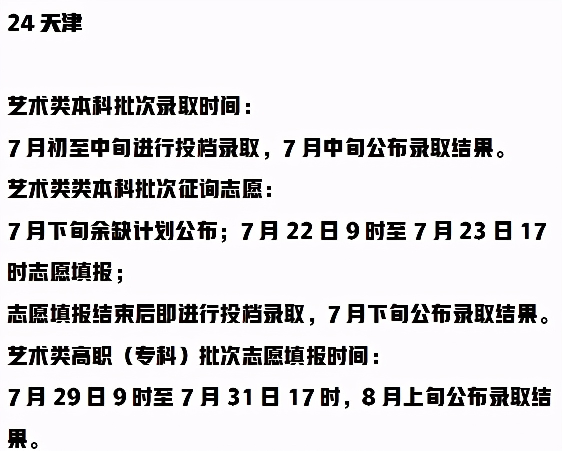 请收藏好！艺术类2021年录取批次及时间已更新至全国31个省市