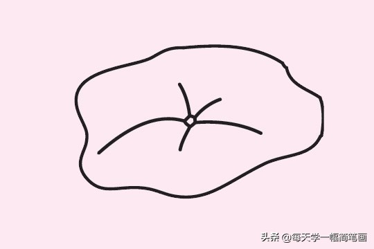 每天学一幅简笔画--荷叶简笔画画法步骤图片大全