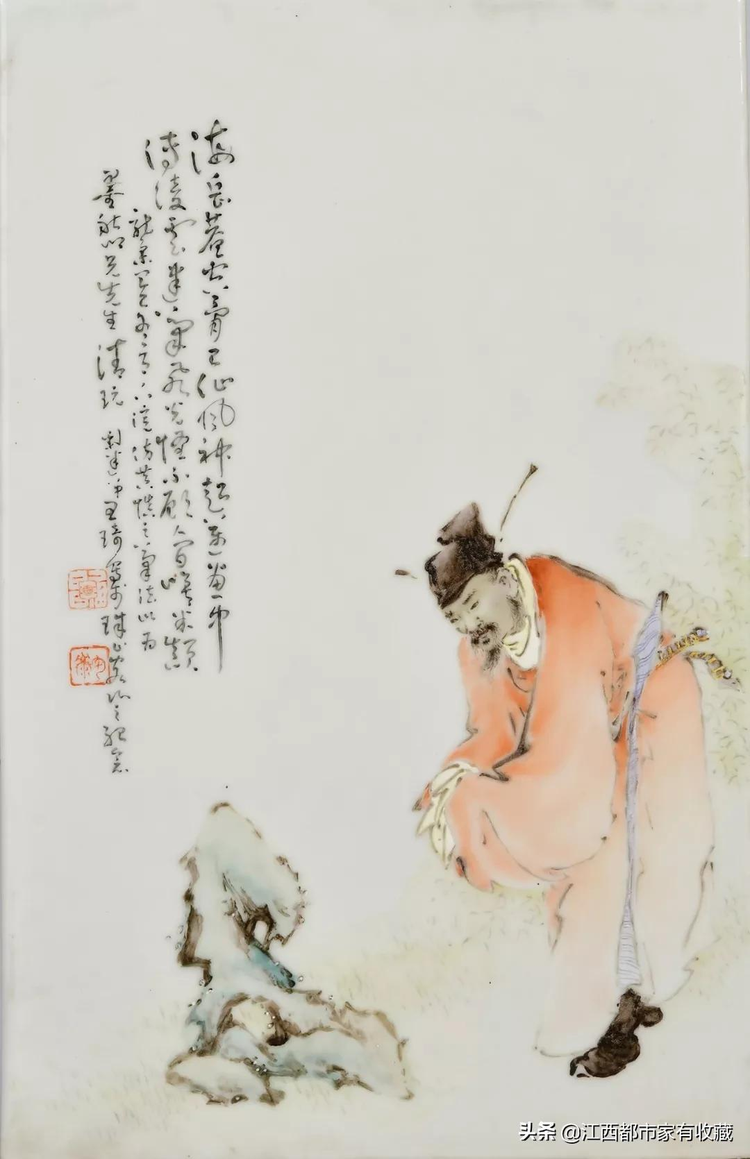 “珠山八友”之王琦 早期创作的棒槌瓶