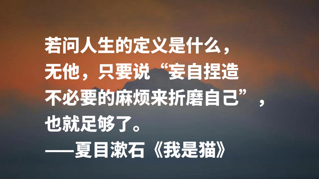 日本文学巨匠夏目漱石,代表作《我是猫》十句摘抄,句句轻快洒脱