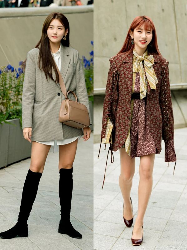 韩国美女太会穿，开春街拍潮遍街头巷尾，个性时髦到令人自愧不如
