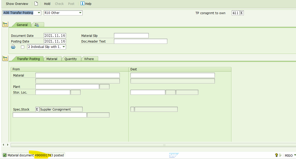 SAP MM MIGO 411K 报错 - Correct the Customizing settings for ledgers –