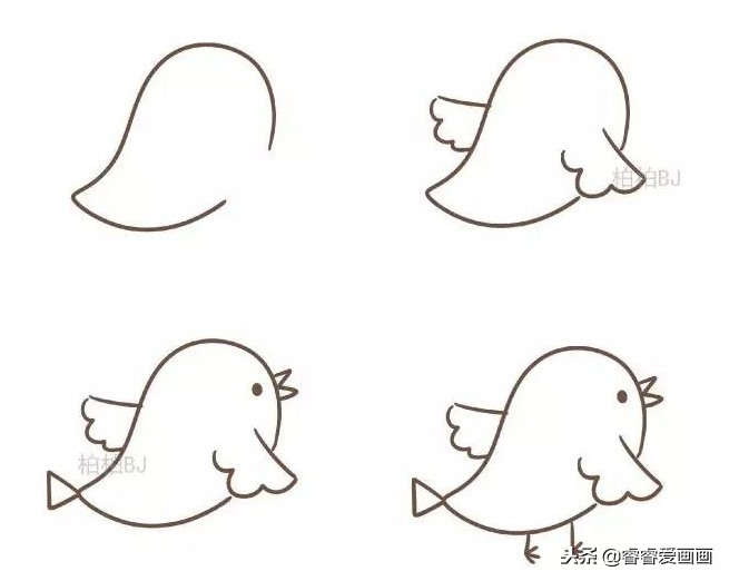 简笔画小鸟怎么画