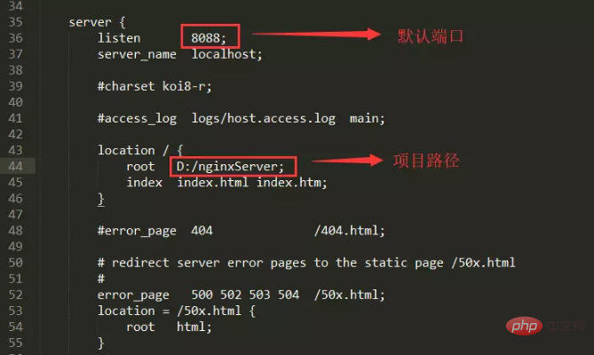 nginx怎么配置默认端口