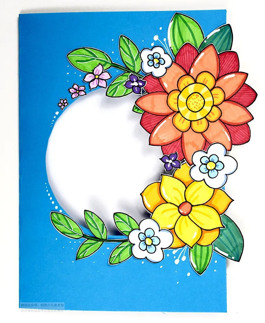 时就能够看到贺卡中的祝福语通过简单的折叠和绘画,贺卡做好了你会为