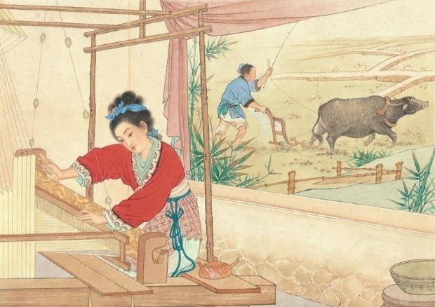 她是其中最小的一个,她和诸位仙女平时在天庭除了织布缝衣做些针线活