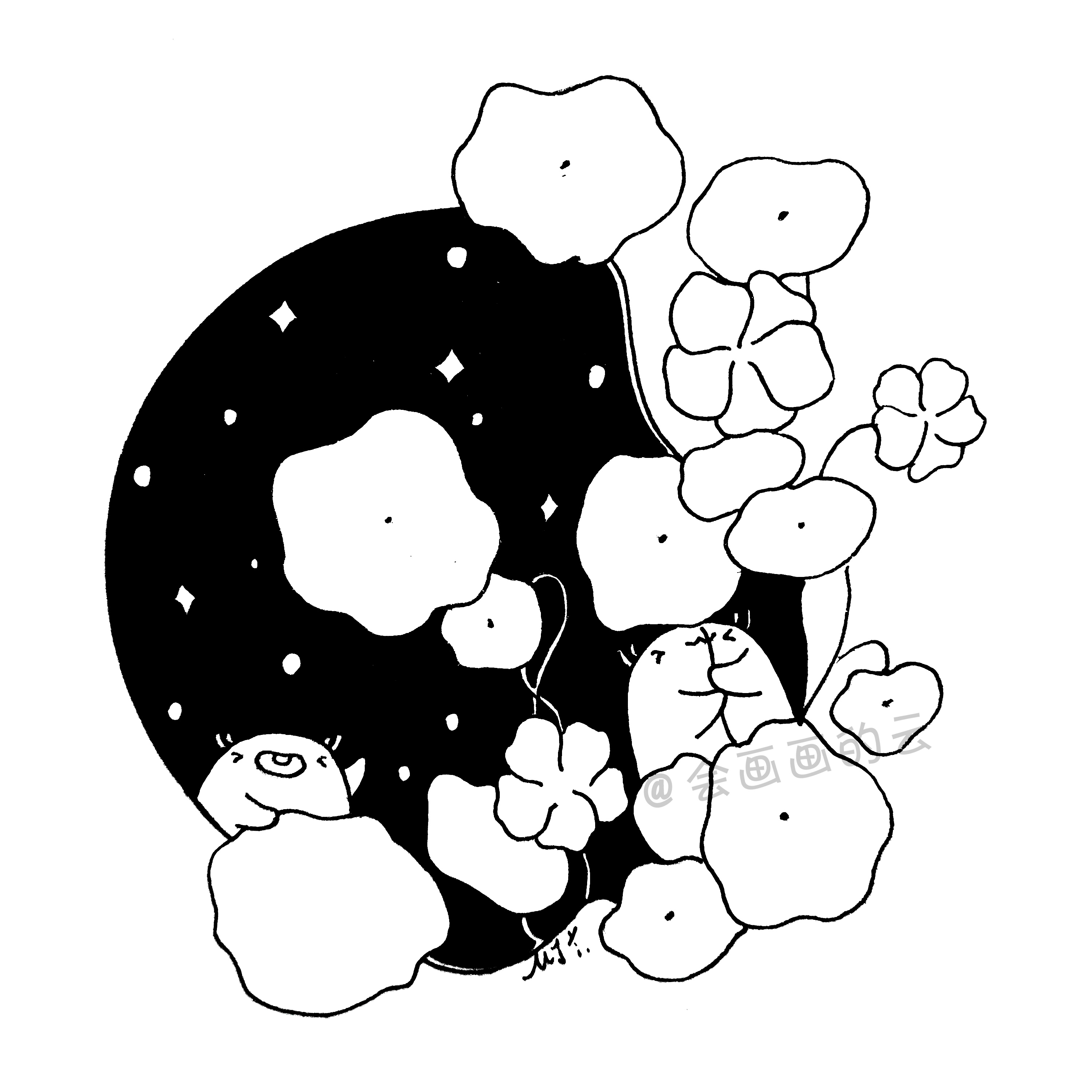线描小叶子详细步骤图讲解，适合新手画的简笔画，7步就可以