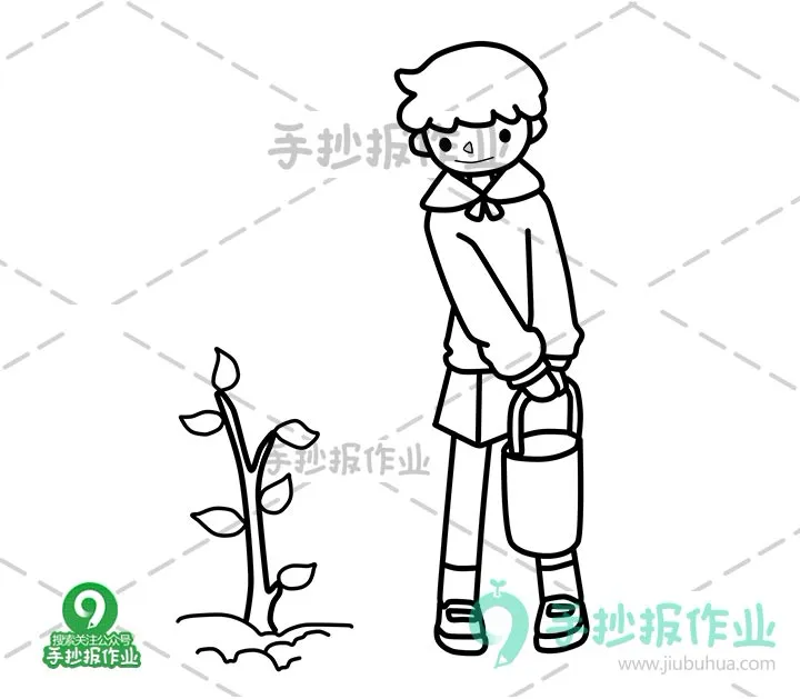 312植树节简笔画合集，最新植树节简笔画模板都在这里啦