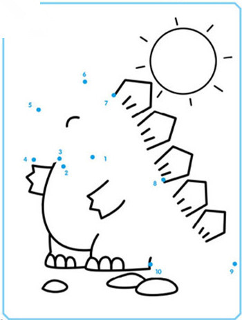 20张数字连线图,孩子连一连数一数,轻松学会1-10