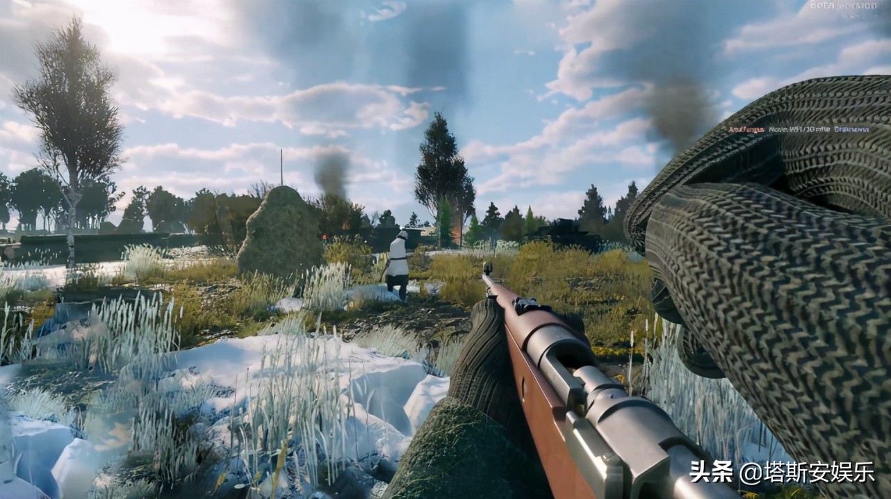 画面非常真实,而且采用第一人称视角,给人的感觉就像《战地》系列游戏