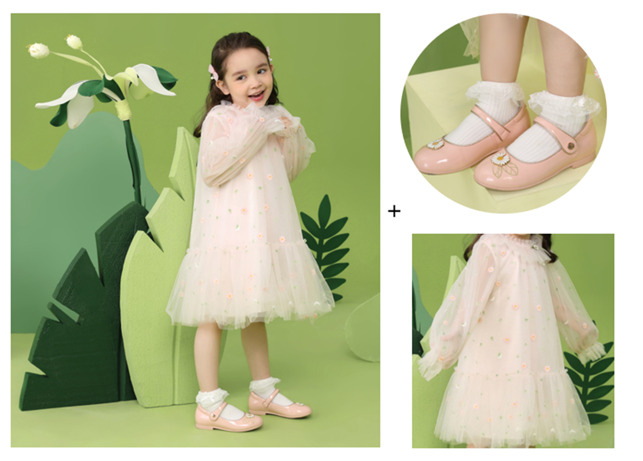 春季小女孩穿搭分享，选好儿童鞋装扮更出彩