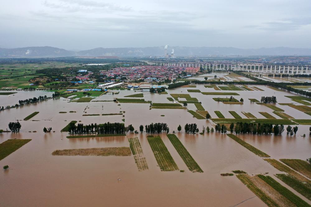 从60万米高空看山西水灾有多严重(图1)