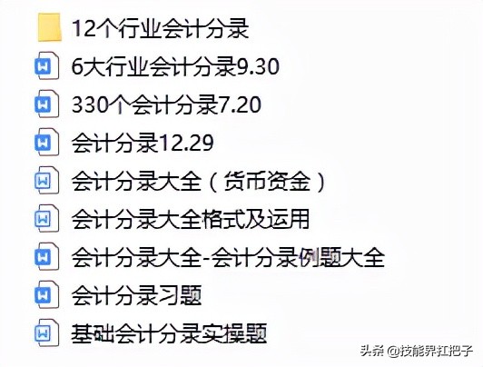 会计分录大全：330条会计分录+速记口诀+分录实操练习，无偿分享
