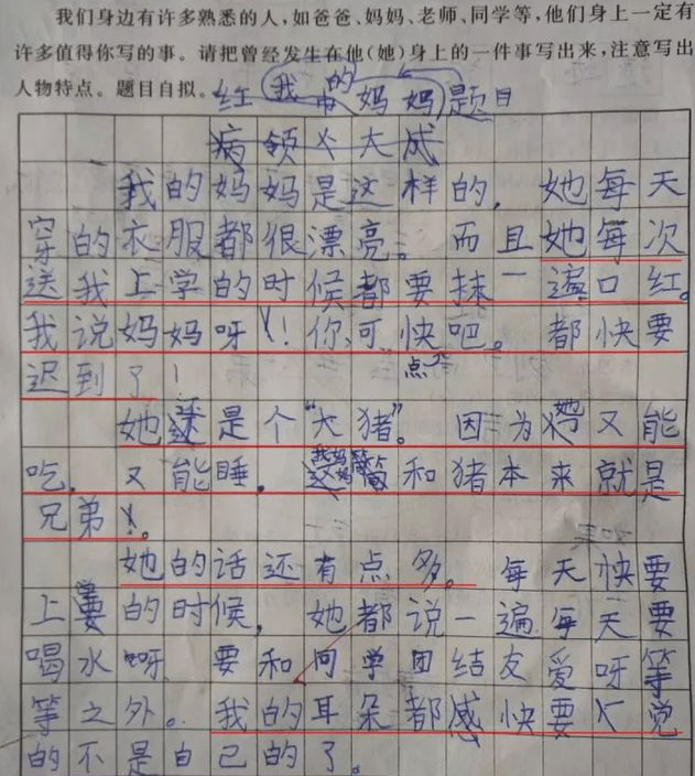 小学生奇葩作文，个个都能让你笑出内伤，网友调侃德云社需要你
