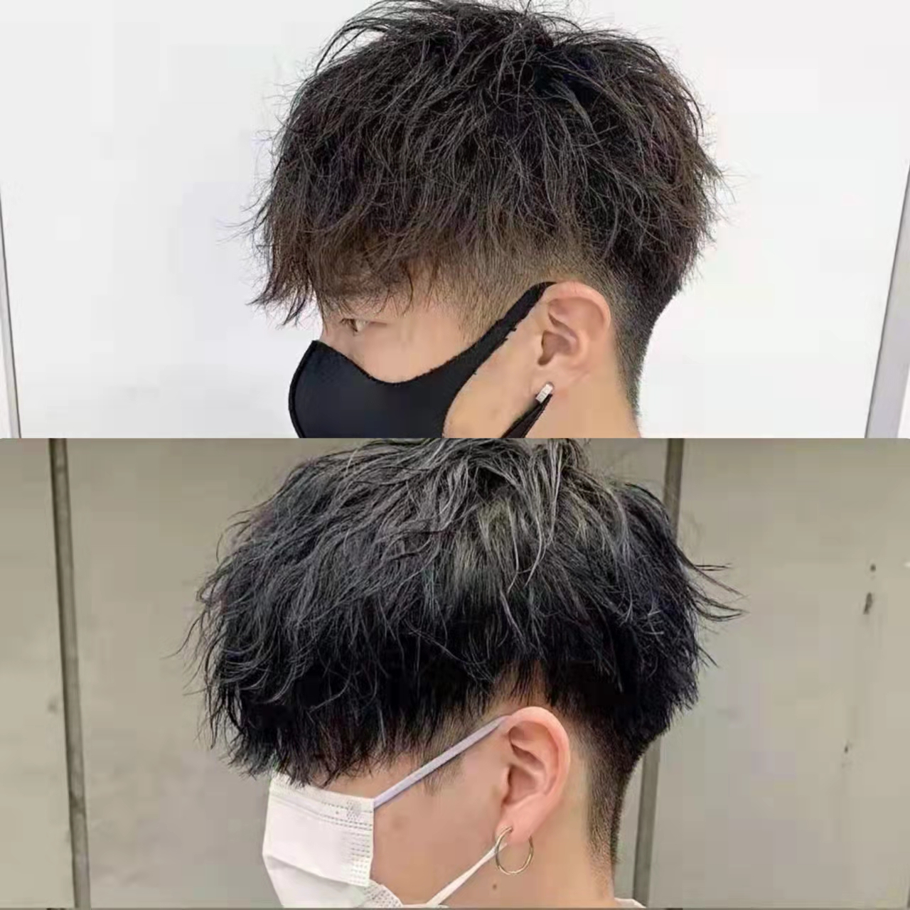 摩根碎盖还有个好处就是可以不染发,只需要把发型剪好,头顶头发烫好就