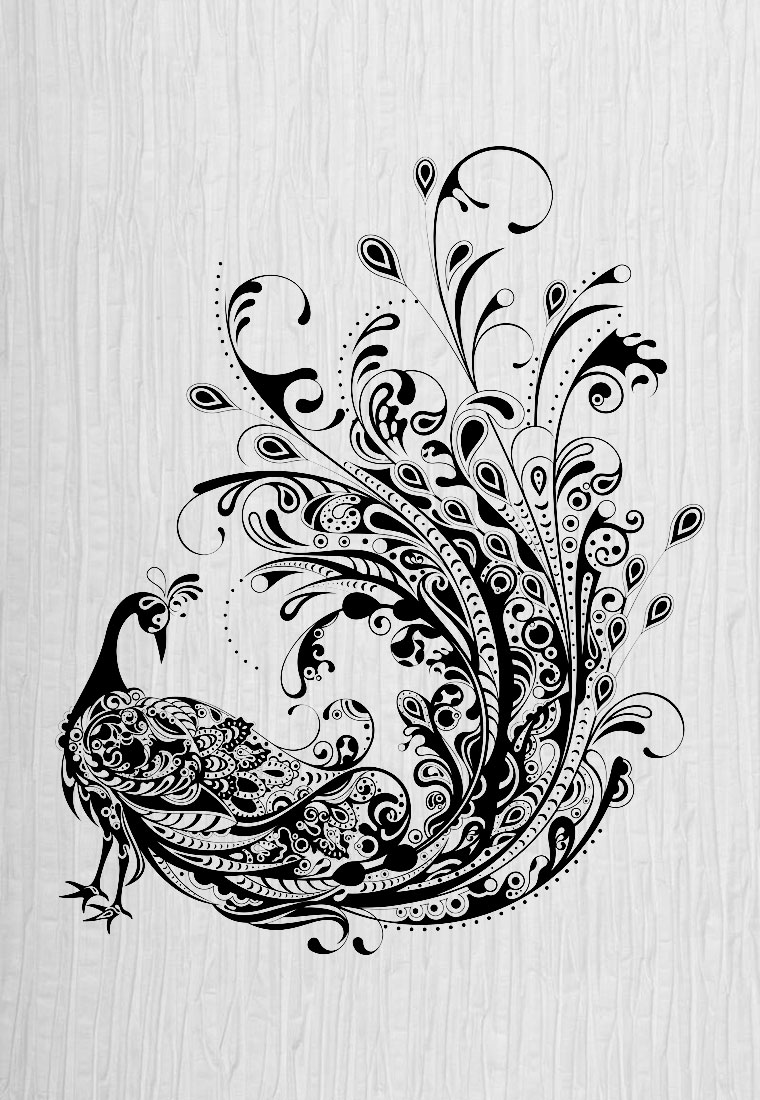 吉祥物,前程似锦,高尚和雅典,以及白头偕老的象征——孔雀