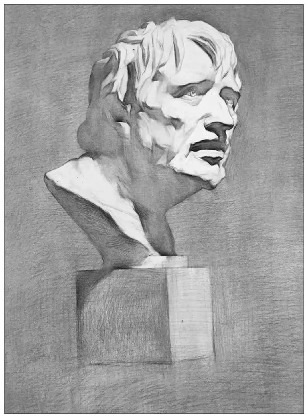 中央美术学院留校素描(石膏像)精选|清央美术教育