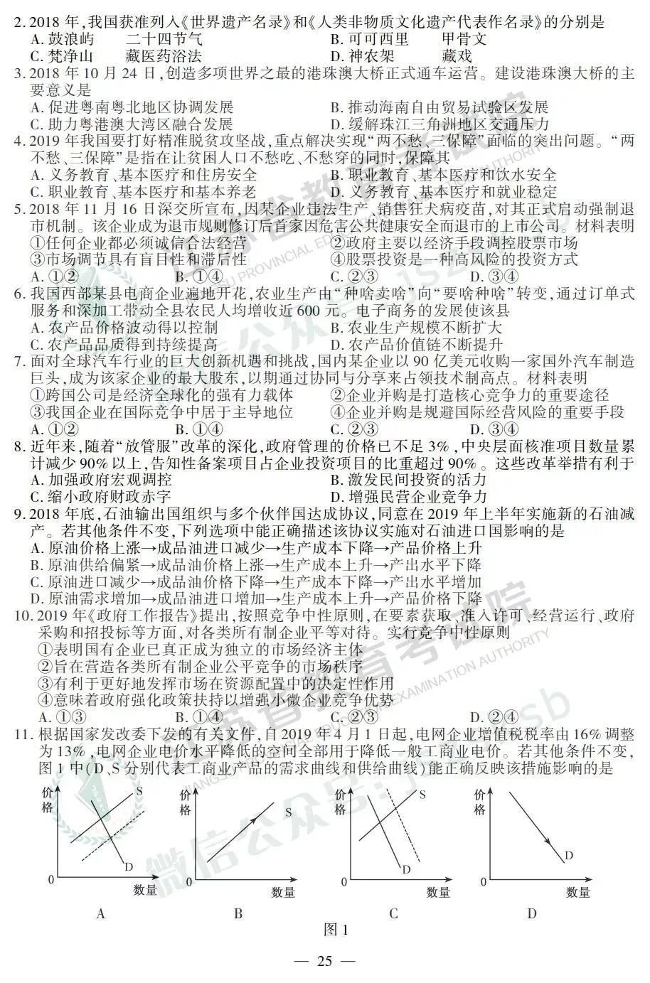 【最新】刚刚！2019江苏高考试题+答案公布，快来估分吧~