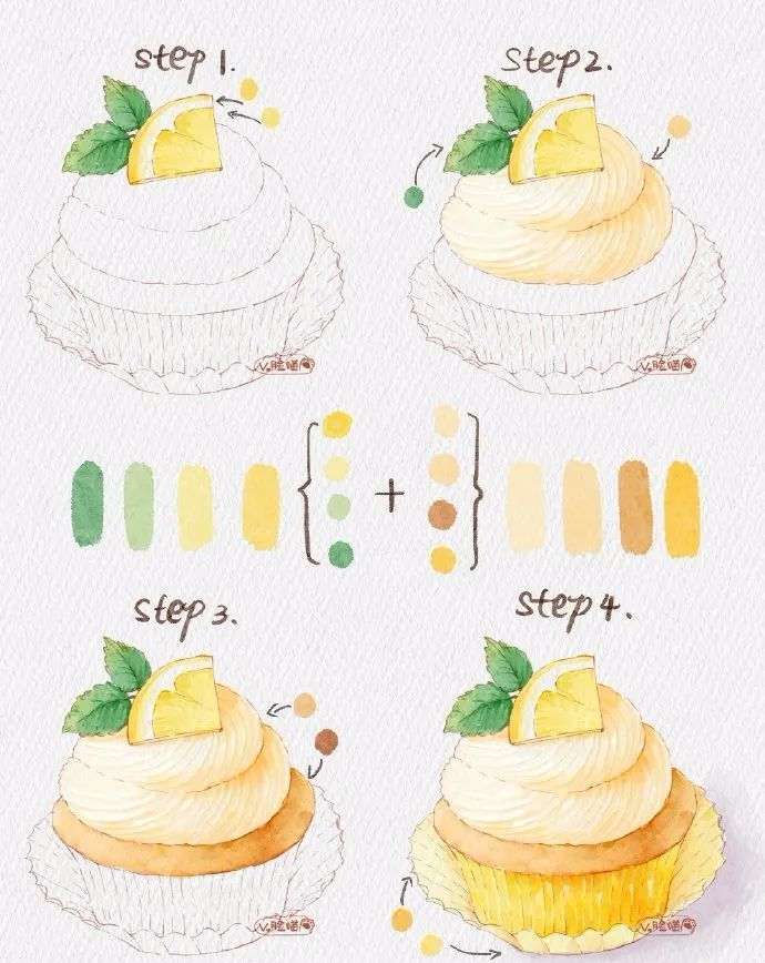 美食！平板绘procreate实用教程~带色号步骤