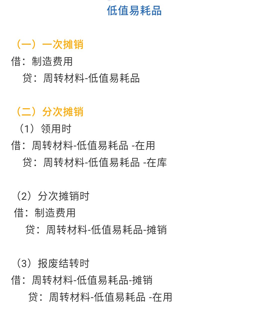 太全了！学霸表姐整理的初会考试重要考点：存货会计分录汇总
