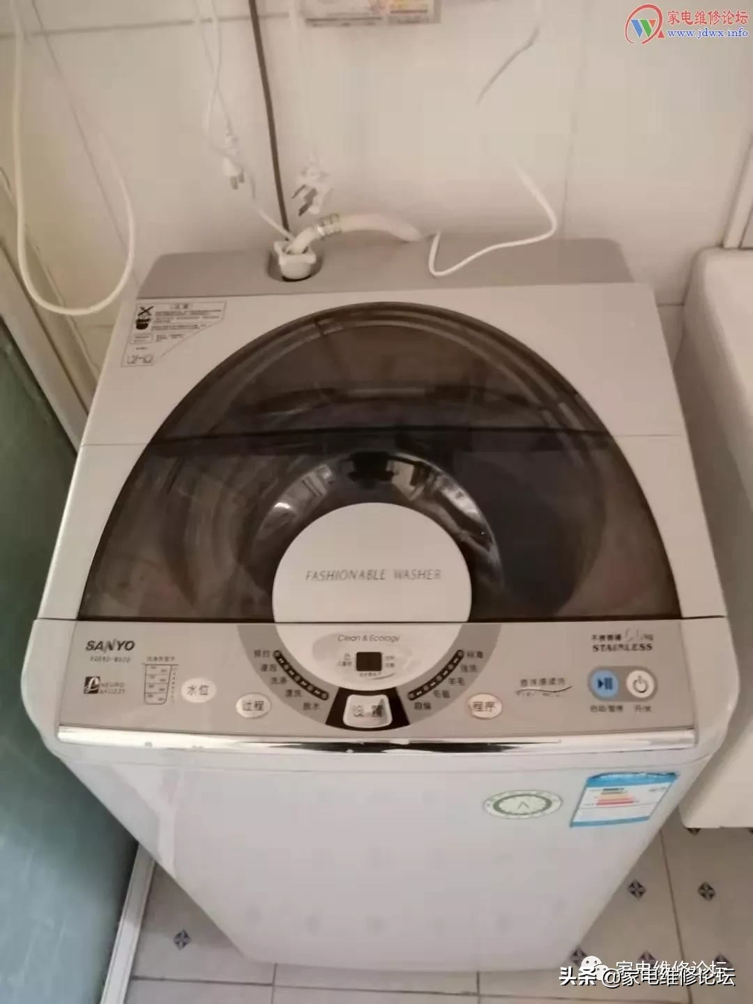 三洋洗衣机XQB60-M808开背法修复电脑板
