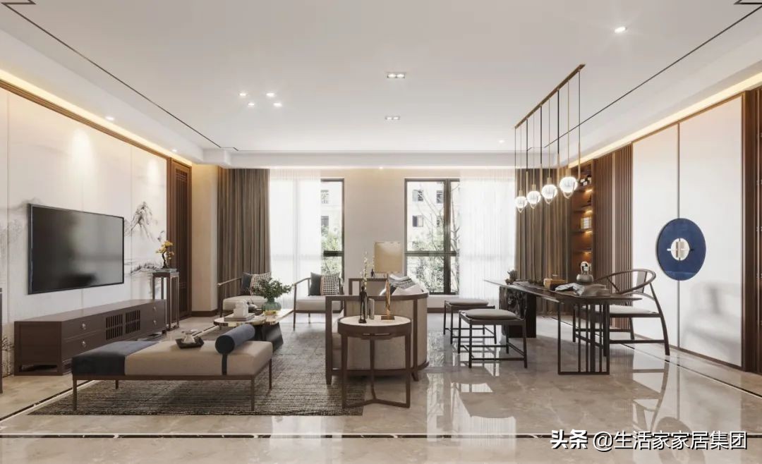 140㎡3室2厅，开放厨房、人字屋顶，这个家处处妙趣横生