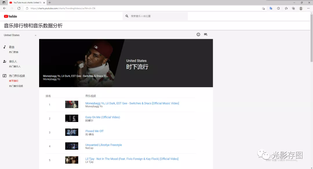 「YouTube 小技巧」油管官方音乐排行榜 时下热门歌曲榜单