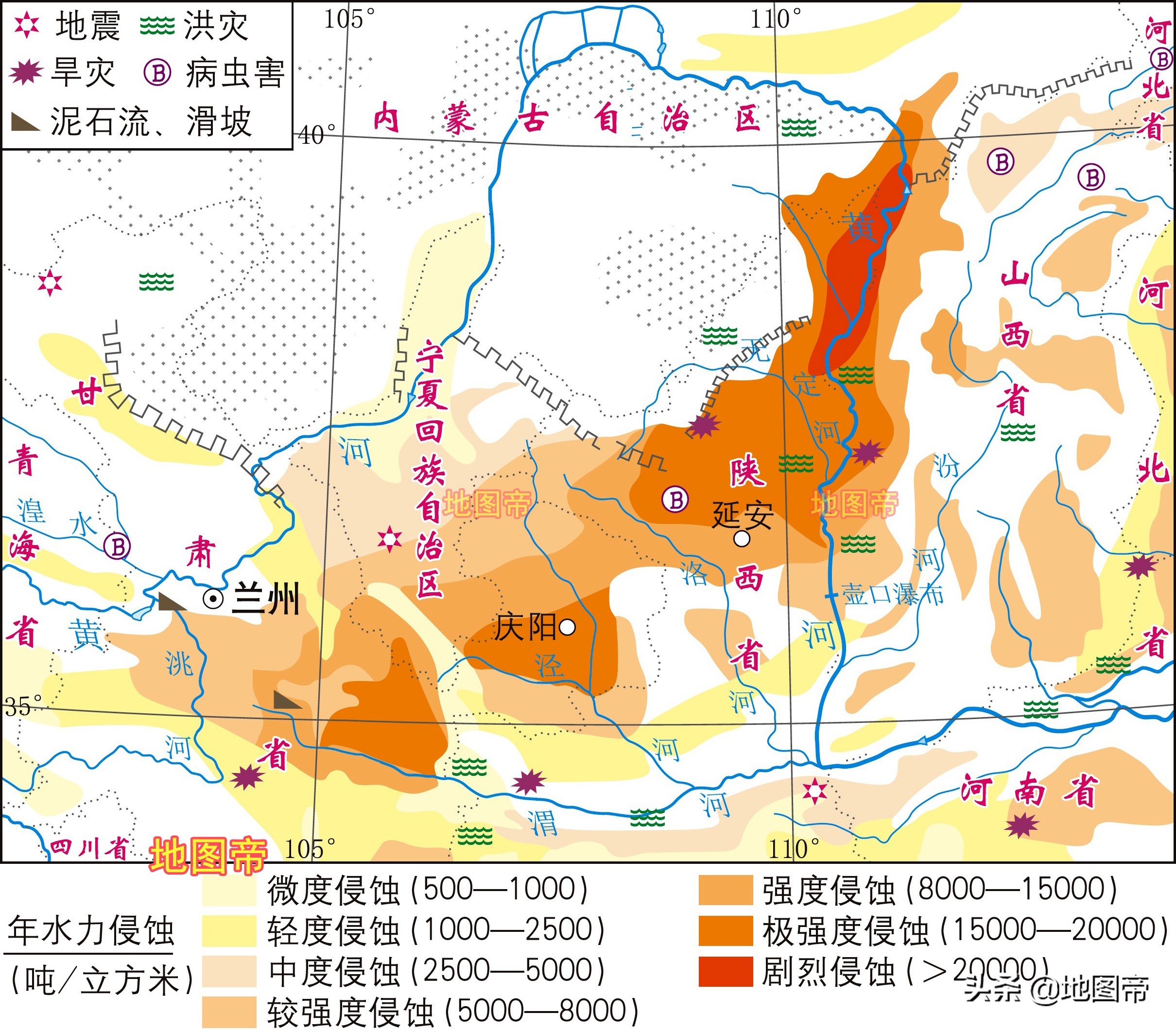 黄河流域图清晰大图长江流域地图高清版
