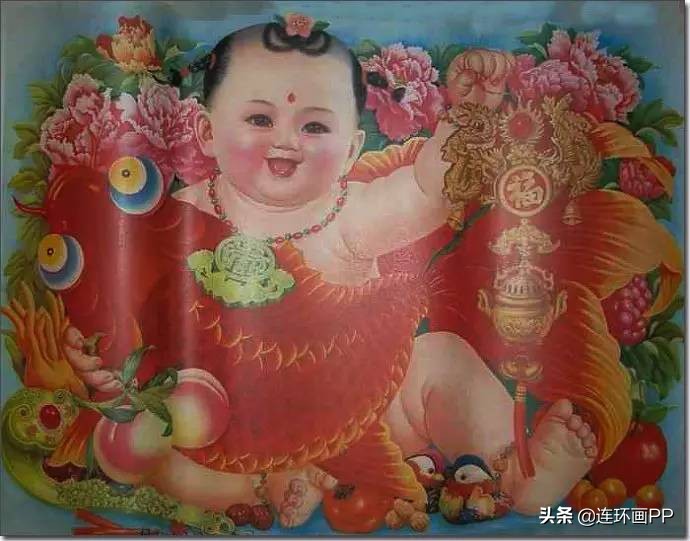 「招财纳福」年年有鱼的娃娃年画大集合，太萌太可爱了